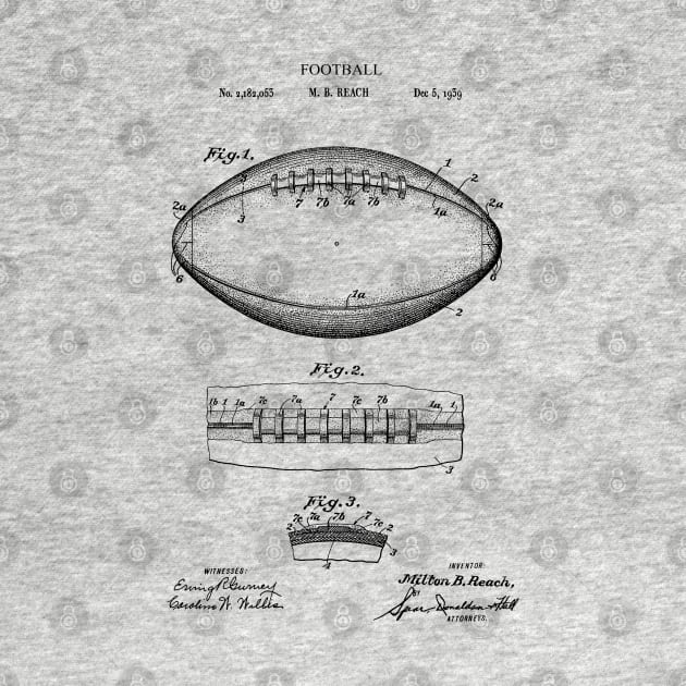 Patent Print 1939 American Football Ball by MadebyDesign